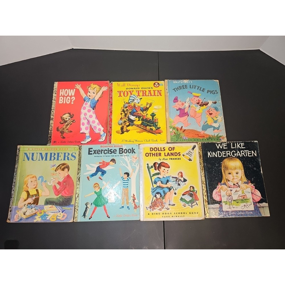 Vintage 1933-65 Little golden Books 7 Books